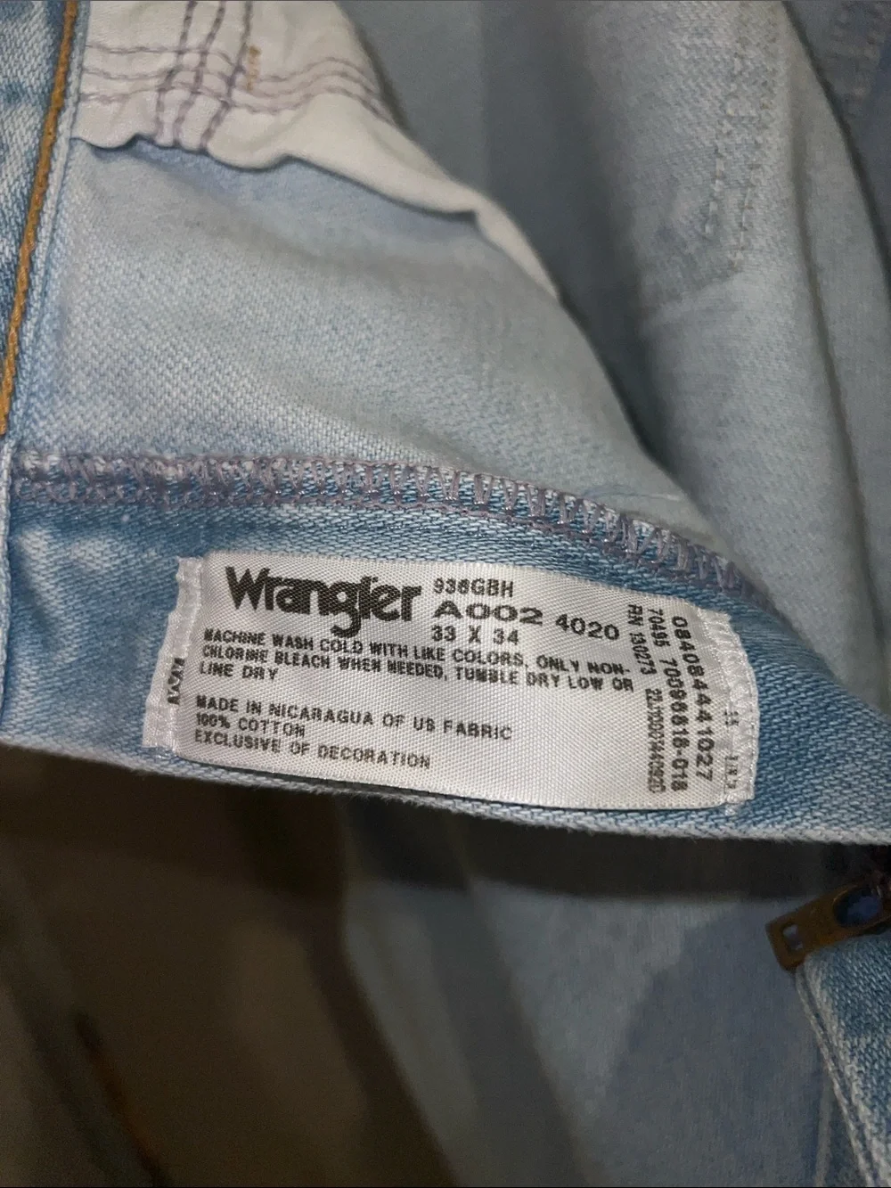 Wrangler Light Wash jeans (33x34)
